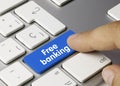 Free banking - Inscription on Blue Keyboard Key Royalty Free Stock Photo