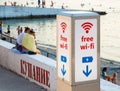 Free beach Internet access point