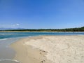 The free beach, almost uncontaminated, at the mouth of Serchio river Royalty Free Stock Photo