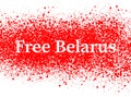 Free Belarus on the background white-red-white background, symbolic image drops of blood on the snow. Banner, slogan of August Royalty Free Stock Photo