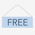 Free blue square sticker isolated on white Royalty Free Stock Photo