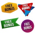 Free bonus sticker or label set Royalty Free Stock Photo