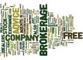 Free Brokerage Advice Text Background Word Cloud Concept