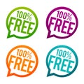 100% Free Buttons. Circle Eps10 Vector.