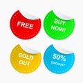 Circular Vectors Label Stickers