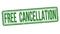 Free cancellation grunge rubber stamp