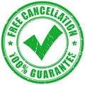 Free cancellation guarantee stamp Royalty Free Stock Photo