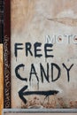 Free candy painted on a wall Royalty Free Stock Photo