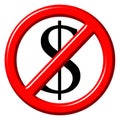 Free of charge anti dollar 3d sign