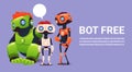 Free Chat Bot, Robot Virtual Assistance Element Of Website Or Mobile Applications, Artificial Intelligence Concept