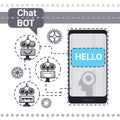 Free Chat Bot, Robot Virtual Assistance Element Of Website Or Mobile Applications, Artificial Intelligence Concept Royalty Free Stock Photo