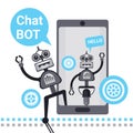 Free Chat Bot, Robot Virtual Assistance Element Of Website Or Mobile Applications, Artificial Intelligence Concept Royalty Free Stock Photo