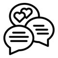 Free chat icon outline vector. Downshifting job