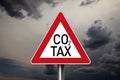 Traffic sign with the word CO2 Tax Royalty Free Stock Photo