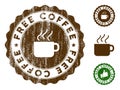 Free Coffee Stamp Seal with Grungy Surface