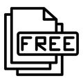 Free course material icon outline vector. Live webinar Royalty Free Stock Photo