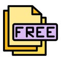 Free course material icon vector flat Royalty Free Stock Photo