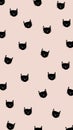 Free Cute Modern Hand drawn Cat Phone Wallpaper Royalty Free Stock Photo