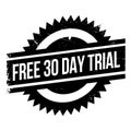 Free 30 Day Trial rubber stamp Royalty Free Stock Photo