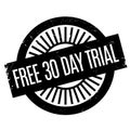 Free 30 Day Trial rubber stamp Royalty Free Stock Photo