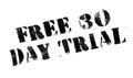 Free 30 Day Trial rubber stamp Royalty Free Stock Photo