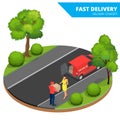 Free delivery, Fast delivery, Home delivery, Free shipping, 24 hour delivery, Delivery Concept, Express Delivery Royalty Free Stock Photo