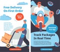 Free delivery on first order, track package time