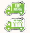 Free delivery, free shipping labels Royalty Free Stock Photo