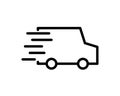 free delivery icon  shipping truck isolated on white background. vector illustration Royalty Free Stock Photo