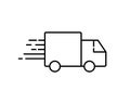 Free delivery icon, shipping truck isolated on white background. vector illustration Royalty Free Stock Photo