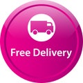 Free delivery icon web button Royalty Free Stock Photo