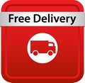 Free delivery icon web button Royalty Free Stock Photo