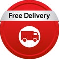 Free delivery icon web button Royalty Free Stock Photo
