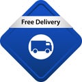 Free delivery icon web button Royalty Free Stock Photo