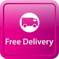 Free delivery icon web button Royalty Free Stock Photo