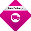 Free delivery icon web button Royalty Free Stock Photo