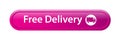 Free delivery icon web button Royalty Free Stock Photo