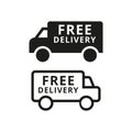 Free delivery icon on white background Royalty Free Stock Photo