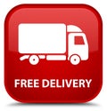 Free delivery special red square button Royalty Free Stock Photo