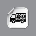 Free delivery labels or stickers Royalty Free Stock Photo