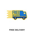 free delivery logo isolated on white background for your web, mo Royalty Free Stock Photo