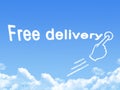 Free delivery message cloud shape Royalty Free Stock Photo