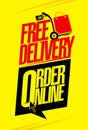 Free delivery, order online poster design