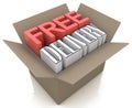 Free delivery package from shipping online webshop Royalty Free Stock Photo