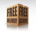 Free Delivery Package Shipping Online Royalty Free Stock Photo