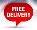 Free Delivery Red Bubble Background Royalty Free Stock Photo