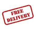 Free Delivery Rubber Stamp Vector Royalty Free Stock Photo