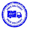 Free delivery rubber stamp for post office