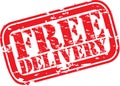 Free delivery rubber stamp, vector Royalty Free Stock Photo