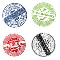 Free delivery seal vector set